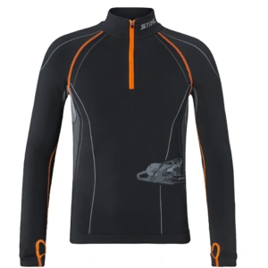 Werkshirt, lange mouw, ADVANCE, maat S, zwart