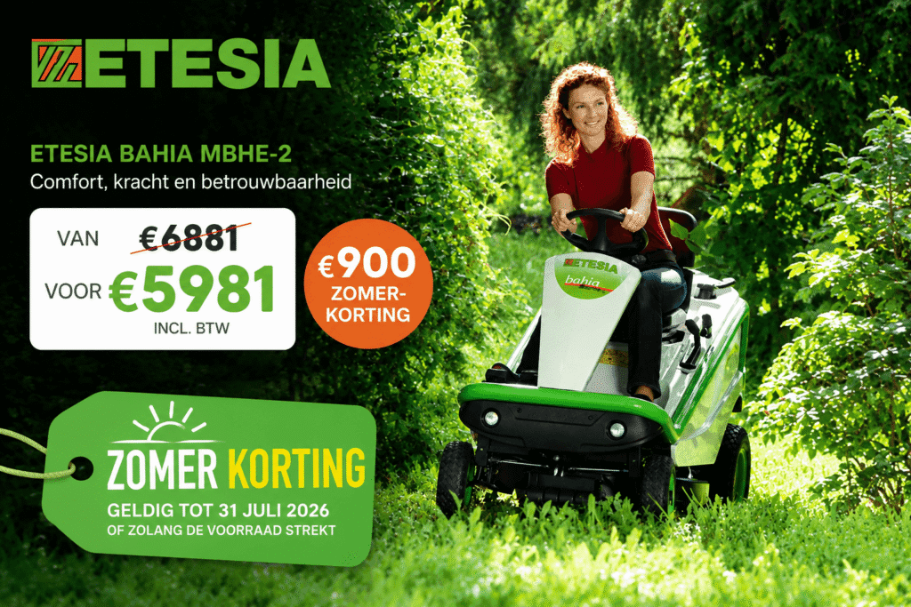 Etesia Bahia MBHE-2 zitmaaier in promotie